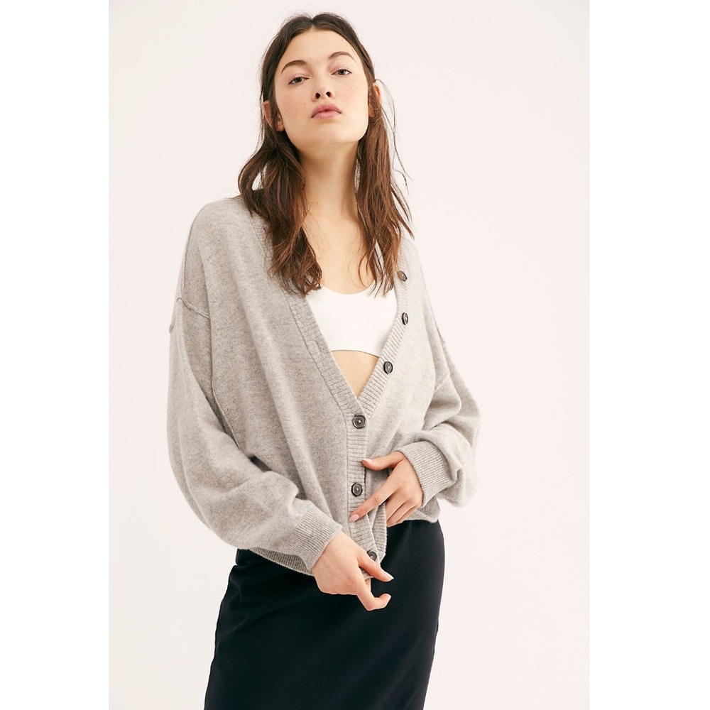 Free People Super Soft Luxe Cashmere Cardi Sweater - Picture 2 of 6
